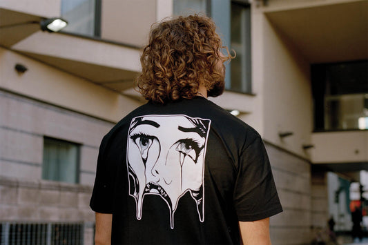 fixative face melt graphic tee