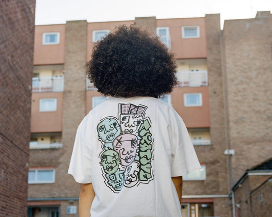 Fixative x Facesorfaces collab graphic tee