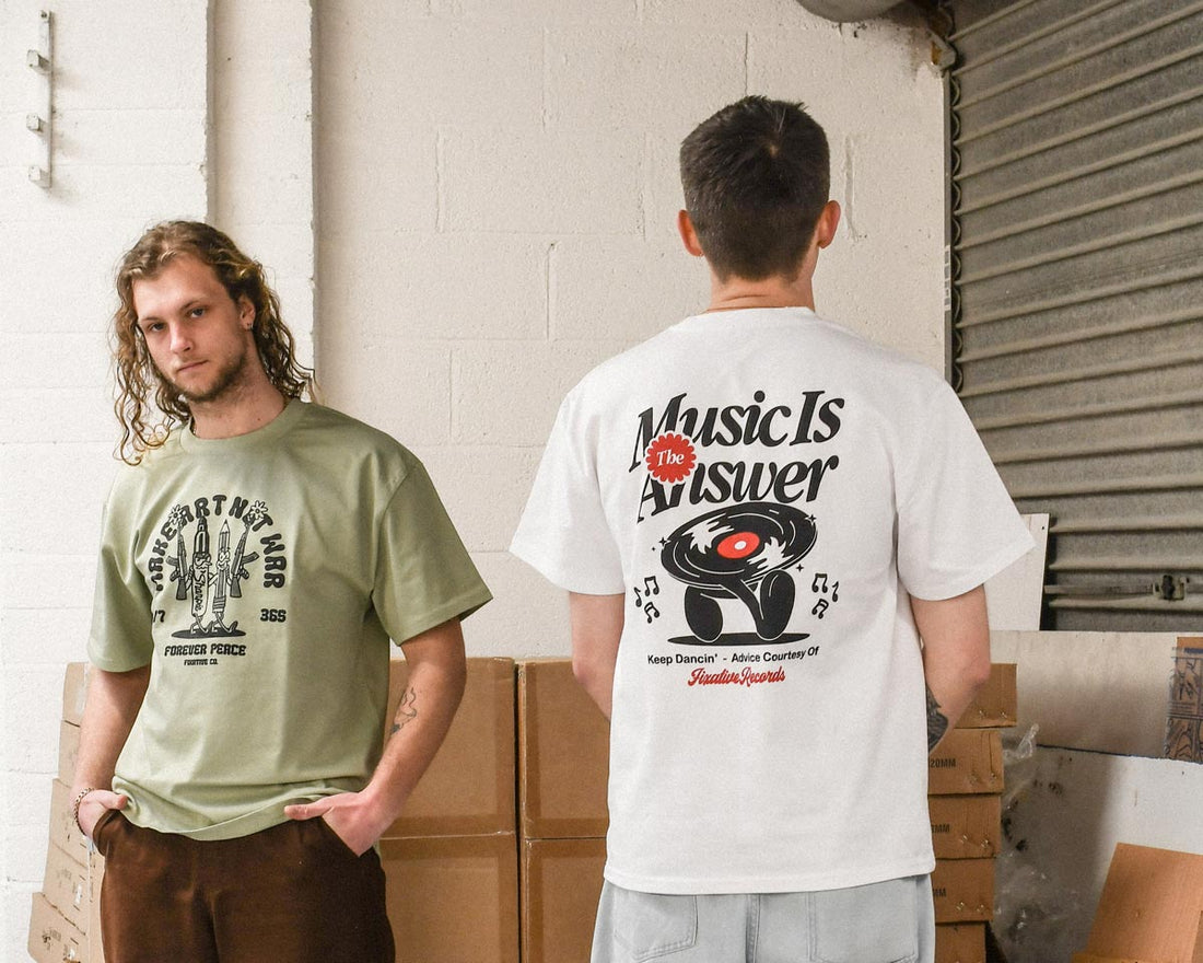 Music is the answer graphic tee fixative clothing