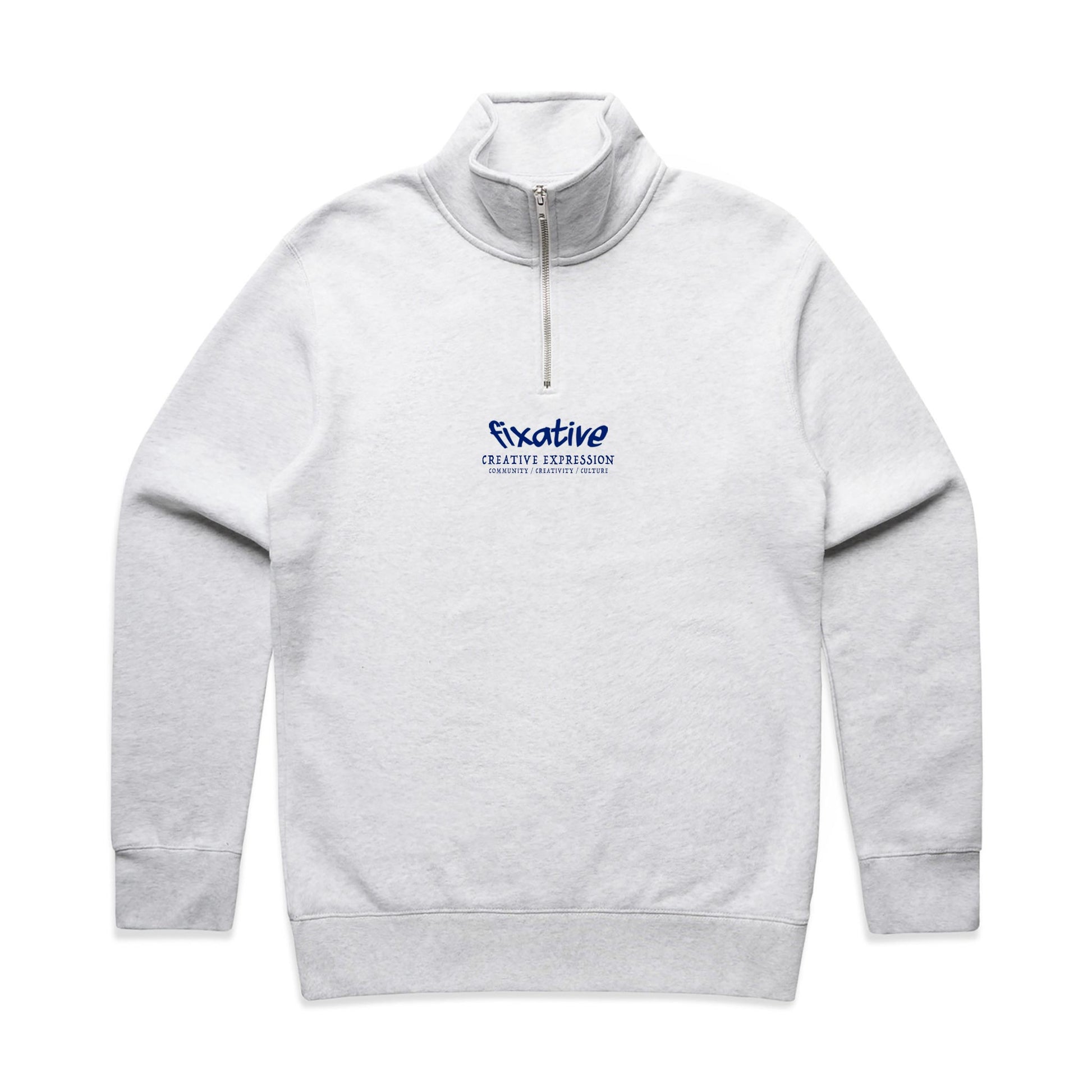 creative expression grey 1/4 zip sweatshirt fixative clothing