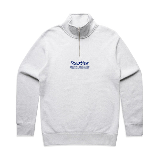 creative expression grey 1/4 zip sweatshirt fixative clothing